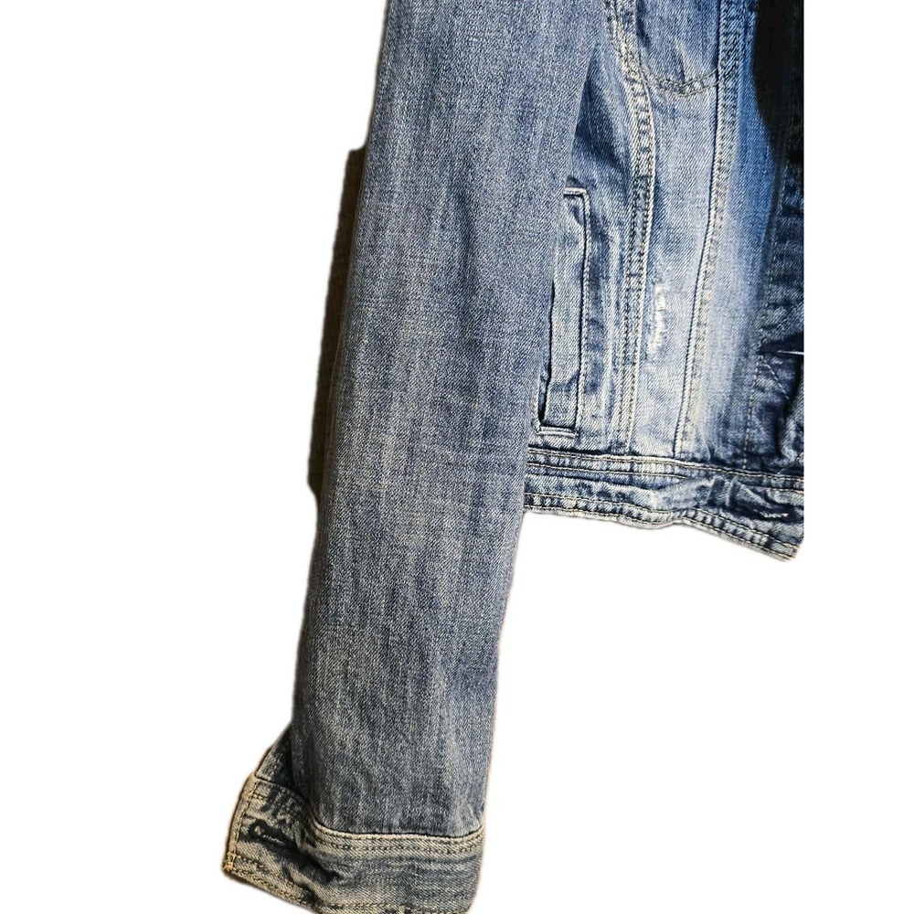 American Eagle Distressed Jean Jacket Women's Size SP - Picture 5 of 6